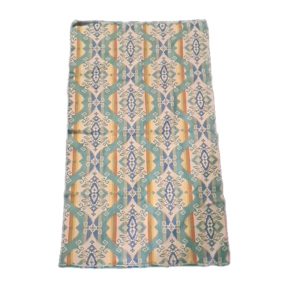 Vintage Woven Table Runner Tapestry Fabric Boho Southwestern Aztec 27' × 50" - Picture 1 of 5